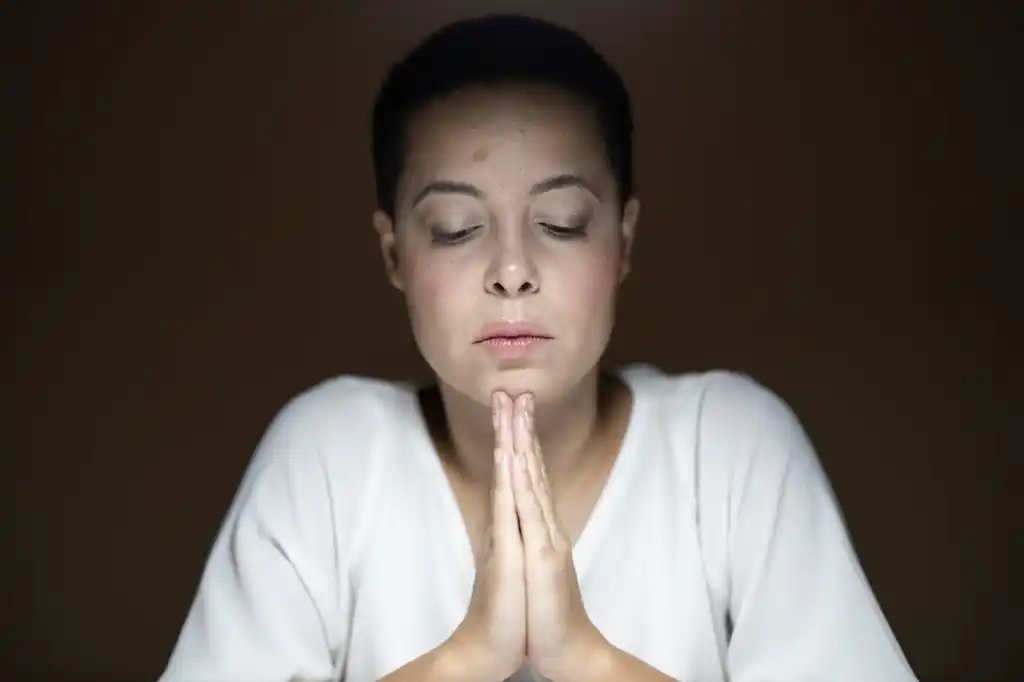 peaceful deep breathing practice for stress relief and mental health