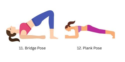 Bridge Pose and Plank Pose