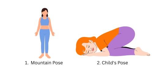 Mountain Pose and Child's Pose